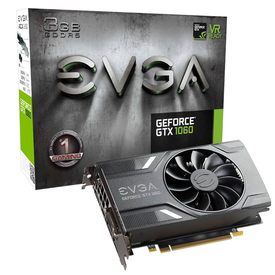 EVGA GeForce GTX 1060 3GB GAMING, ACX 2.0 (Single Fan), 3GB